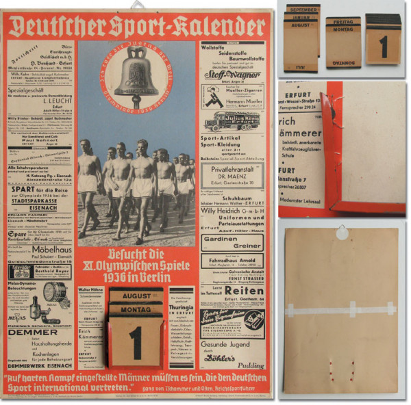 Plug-in calendar olympic games 1936