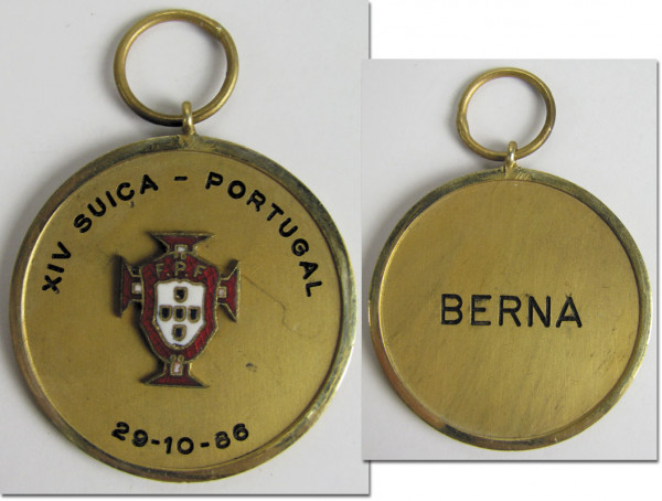 Football Participation medal 1986 CH v Portugal