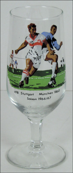 VfB Stuttgart - München 1860, Glas Bundesligaspiel 1966