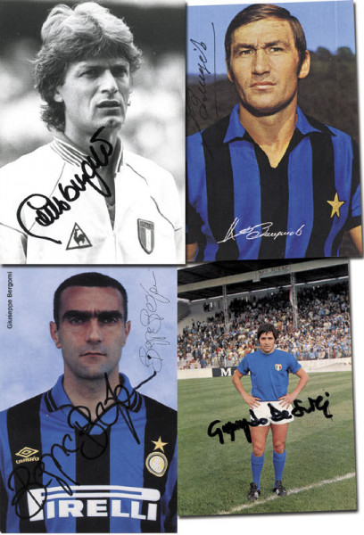 Italien 1967-1982: Autographs Italian 4 Cards 1967-1982