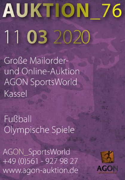 76. AGON Auktion: Auktions-Katalog: SportMemorabilia Live in Kassel