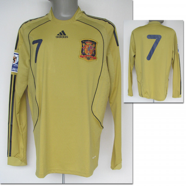 World Cup 2010 match worn football shirt Spain
