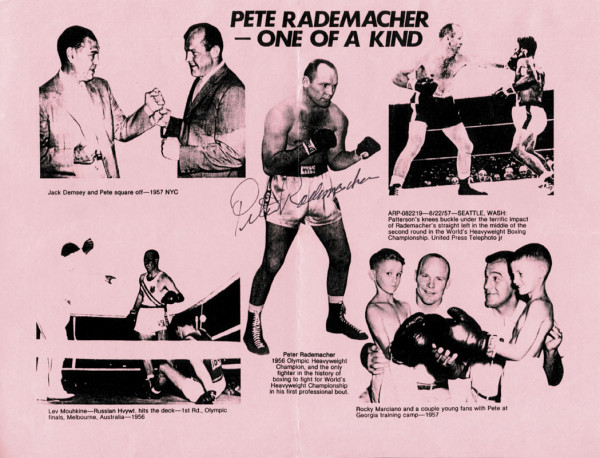 Rademacher, Peter („Pete“): Sammlerblatt mit Originalsignatur