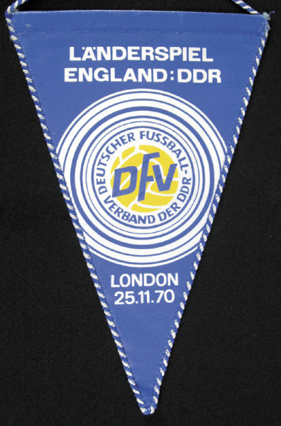 Football Match Pennant GDR v England 1970