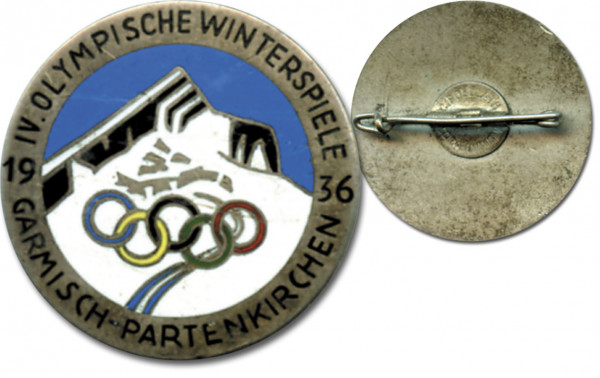 Olympic Winter Games 1936. Official Visitor´s Pin.