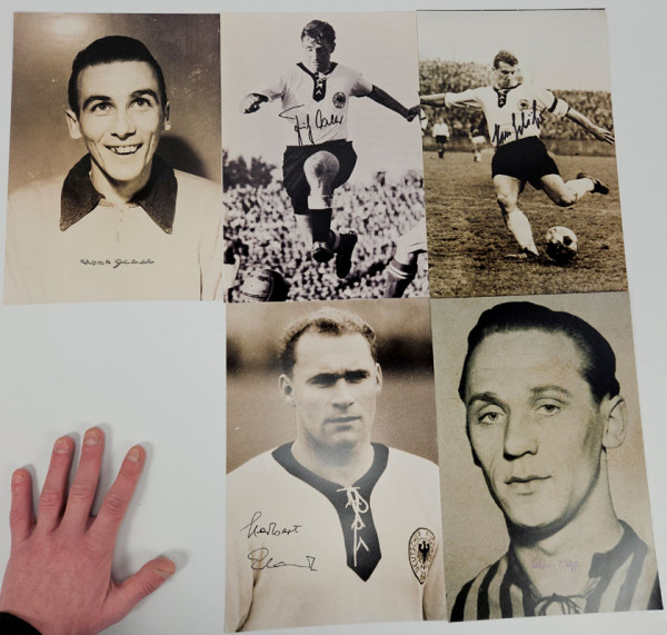 Weltmeister 1954: World Cup 1954 5 Autographed Reprofotos Germany