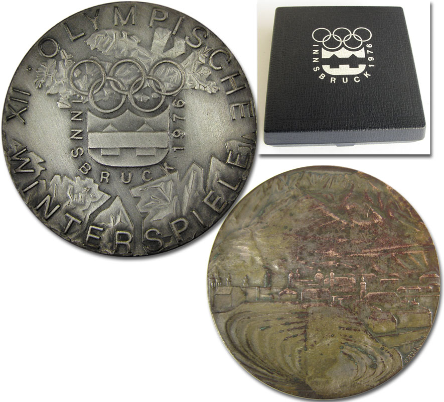 Médaille De Participation Aux JO D'hiver 1976 Innsbruck - Équipe URSS - Occasion - Pièce De Collection