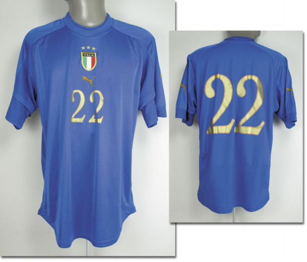 match worn football shirt Italien 2008