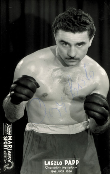Papp, Laszlo: s/w-Reprofoto mit Originalsignatur