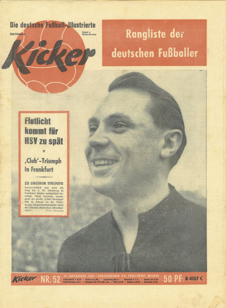 Kicker 1960: Nr.52 vom 27.12.1960: Rangliste der dt.Spieler