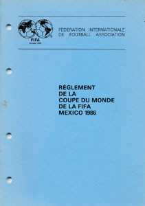 Regulations World Cup 1986 Mexico