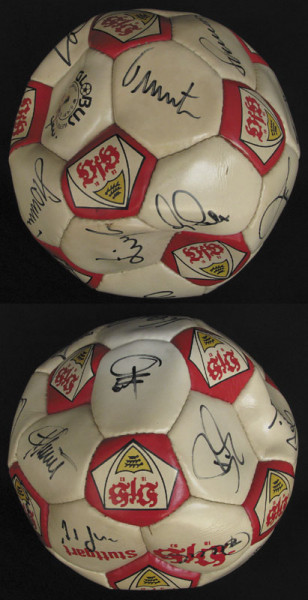 Stuttgart, VfB -: Autogrammball VfB Stuttgart 1990er, signiert