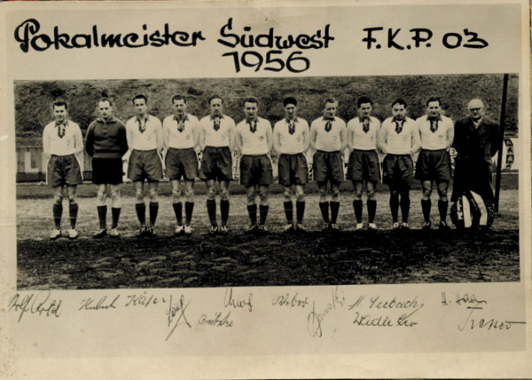 German football Foto FK Pirmasens 1956