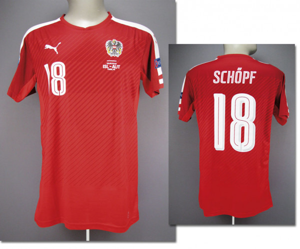 UEFA Euro 2016 match worn football shirt Austria