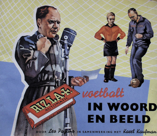 Voetbalt in woord Dutch Football sticker 1949