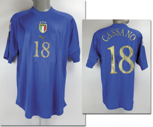 UEFA Euro 2004 match worn football shirt Italy