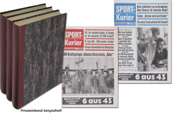 Sport Kurier 1977 B Bayerische Ausgabe: Jg. Nr.1-103/104 unkomplett
