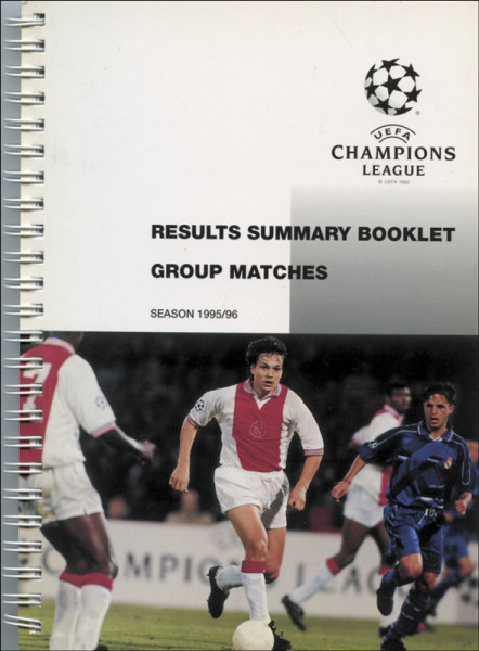 Results Summary Booklet Group Matches - Season 1995/96