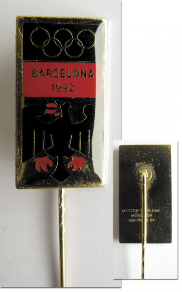 Barcelona 1992 deutsches Mannschaftsabzeichen, Mannschaftsabzeichen 1992