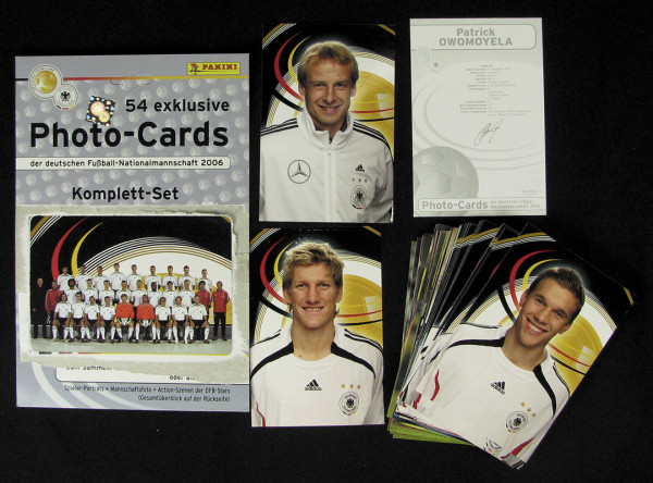 54 exklusive Photo-Cards der deutschen Nationalmannschaft 2006. Komplett-Set.