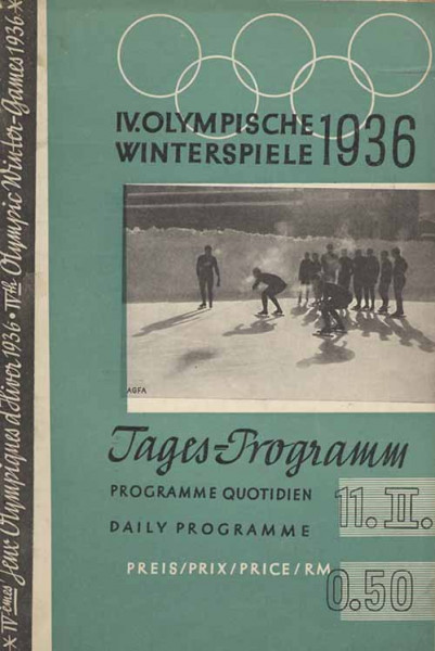Olympic Winter Games 1936. Official Daily Program
