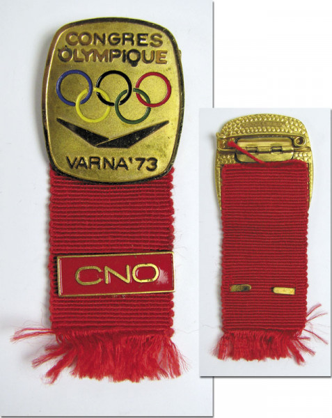 Teilnehmer-Abzeichen der IOC Session Varna 1973. B, IOC-Session 1973