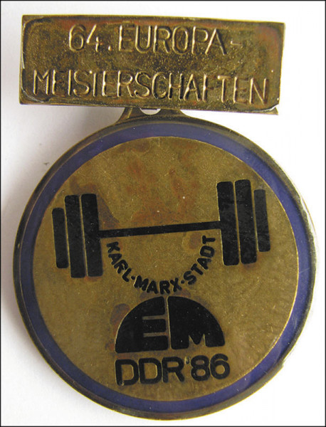 Weightlifting World Championships 1986 Badge