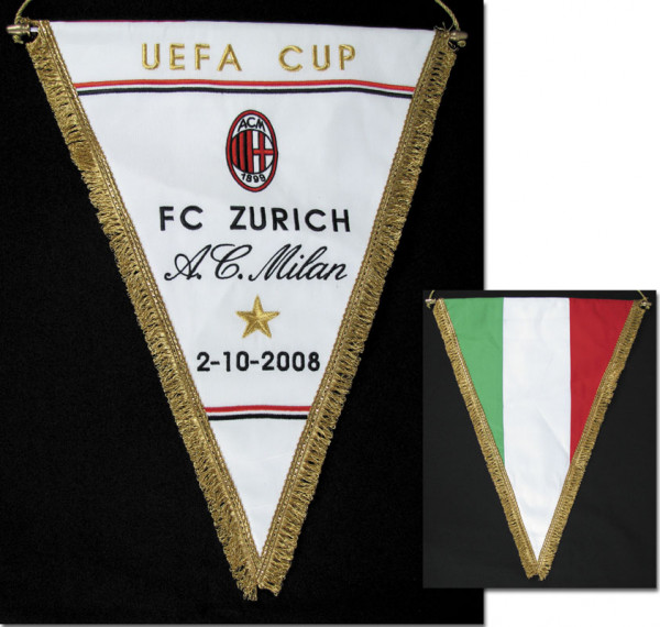 Match Pennant 2008 AC Milano v FC Zurich UEFA Cup