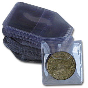 Colllecter's coin/medal plastic pouches 50x50mm.