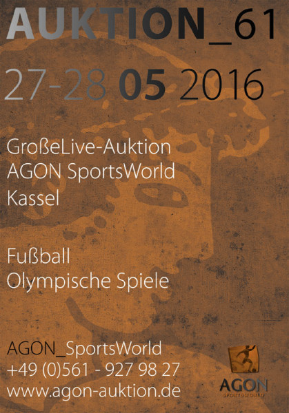 61. AGON Auktion.: Auktions-Katalog: SportMemorabilia Live in Kassel