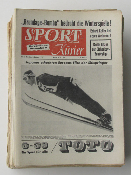 Sport Kurier 1972 BW Baden-Württemberg-Ausgabe: Jg.27 komplett Nr.1 - 103/4