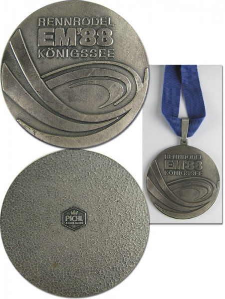 Luge European Championships 1988 Winner Medal