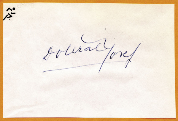 Dolezal, Josef: Autograph Olympia 1946-60 athletics. J.Dolezal