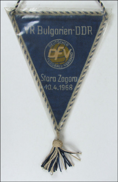 VR Bulgarien - DDR Stara Zagora 10.4.1968, DDR - Spielwimpel 1968