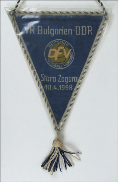 Football Match Pennant GDR v Bulgaria 1968