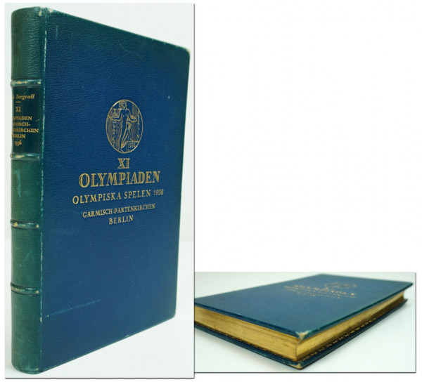 Olympic Games 1936. Rare Swedish report Leather