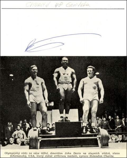 Charité, Abraham: Autograph Olympic Games 1948 Weightlifting Nether
