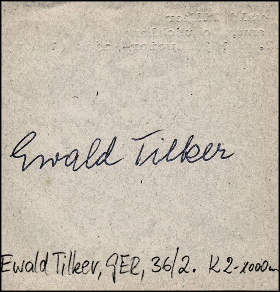 Tilker, Ewald: Olympic Autograph Berlin 1936