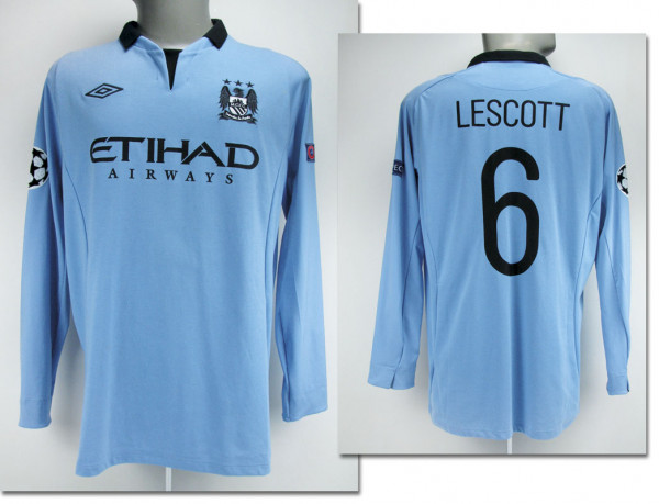 Joleon Lescott am 4.12.2012 gegen Dortmund, Manchester, City - Trikot 2012