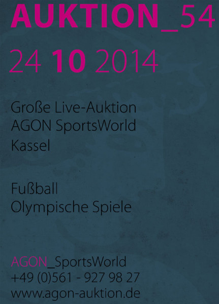 54. AGON Auktion: Auktions-Katalog: SportMemorabilia Live Kassel