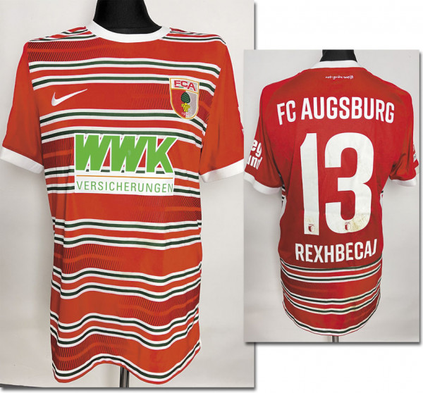 match worn football shirt FC Augsburg 2022/2023