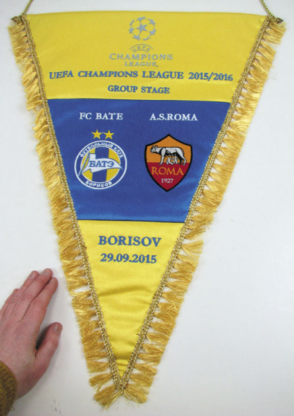 Football Match Pennant CL 2015/16. Bate vs Roma