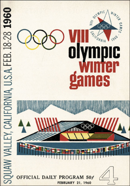 VIII Olympic Winter Games Carlifornia 1960. Official Daily Program. No. 4, 21th febuary.