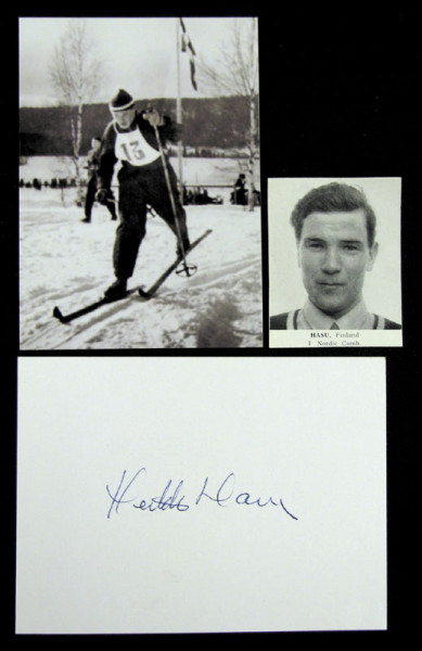 Hasu, Heikki Vihtori: Olympic Games 1948 Autograph Nordic Combin Finlan