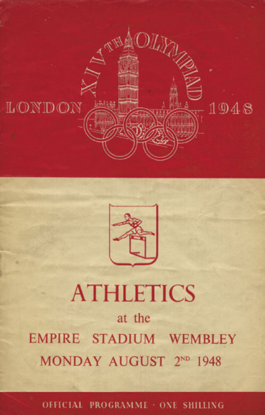 London 1948. Athletics at the Empire Stadium Wembley Monday August 2nd 1948. Official Programme.
