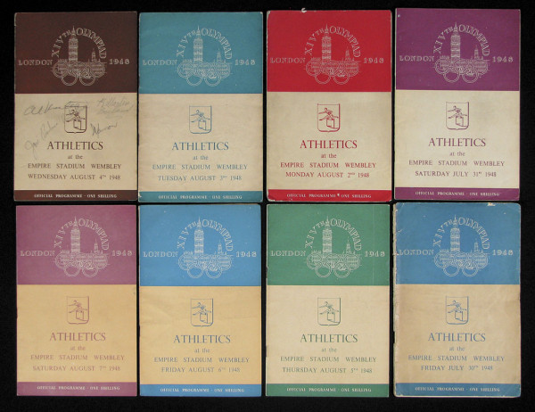 Olympic games 1948 London. 8 Programm Athletica