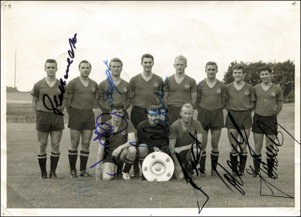 Nürnberg,1.FC - 1968: Signed Pressphoto 1.FC Nuernberg 1961