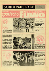 Deutsches Sport Echo 72 gem. mit FUWO: DDR-Fußballsaison 1972/73