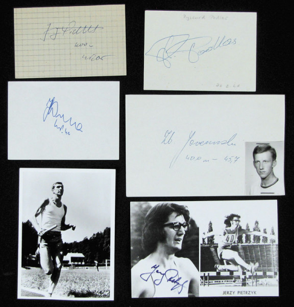 OS 1976 4x400 Staffel Polen: Olympic Games 1976 Autograph Athletics Poland