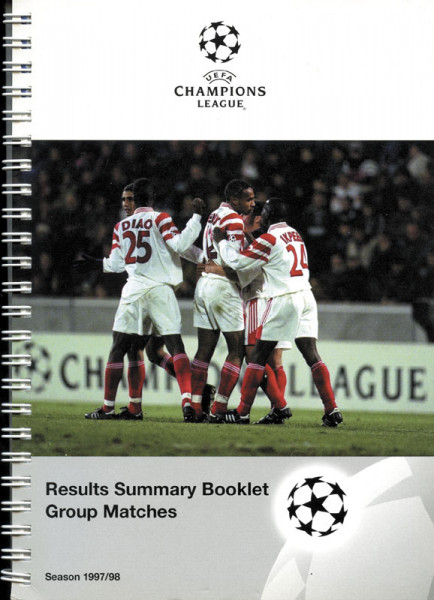 Results Summary Booklet Group Matches - Season 1997/98